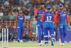 Delhi capitals pacers set the tone as GT all out for 