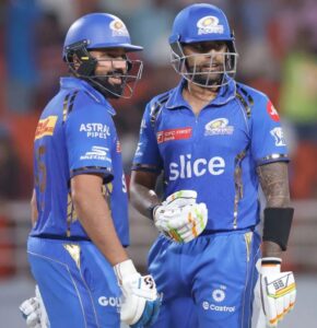 Surya Kumar Yadav and Rohit During Match