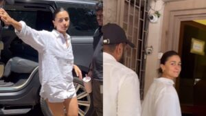 Alia Bhatt's Relaxed Look in White Linen Co-ord Set